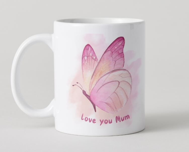 Love you Mum - Mothers Day Mug Set - Butterfly 4