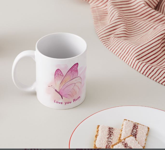 Love you Mum - Mothers Day Mug Set - Butterfly 4