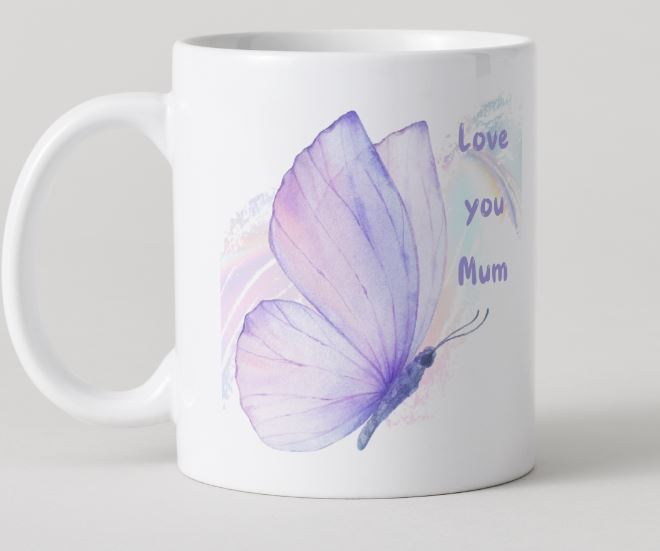 Love you Mum - Mothers Day Mug Set - Butterfly 3