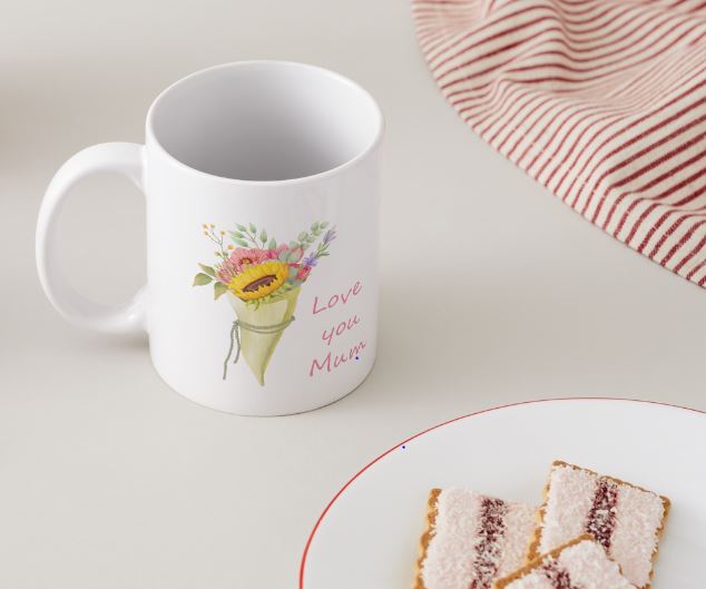 Love You Mum - Mothers Day Mug Set - Bunch of Flowers