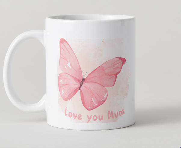 Love you Mum - Mothers Day Mug Set - Butterfly 2