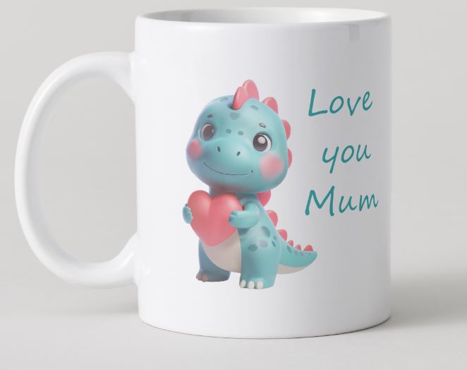 Love you Mum - Mothers Day Mug Set - Dinosaur