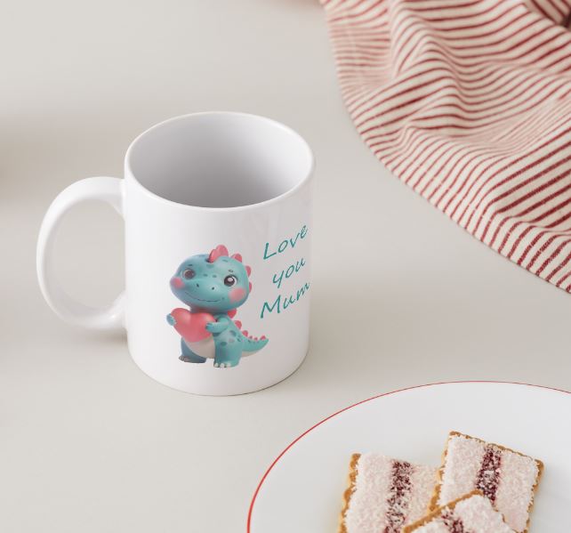 Love you Mum - Mothers Day Mug Set - Dinosaur