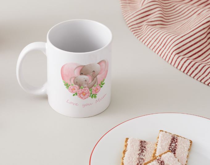 Love you Mum - Mothers Day Mug Set - Elephant