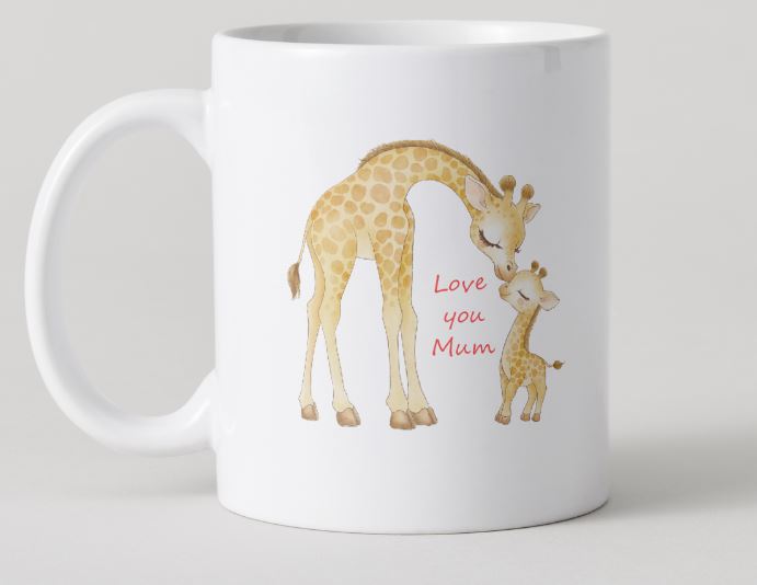 Love you Mum - Mothers Day Mug Set - Giraffe