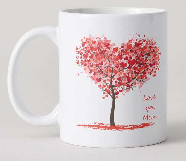 Love you Mum - Mothers Day Mug Set - Heart Tree