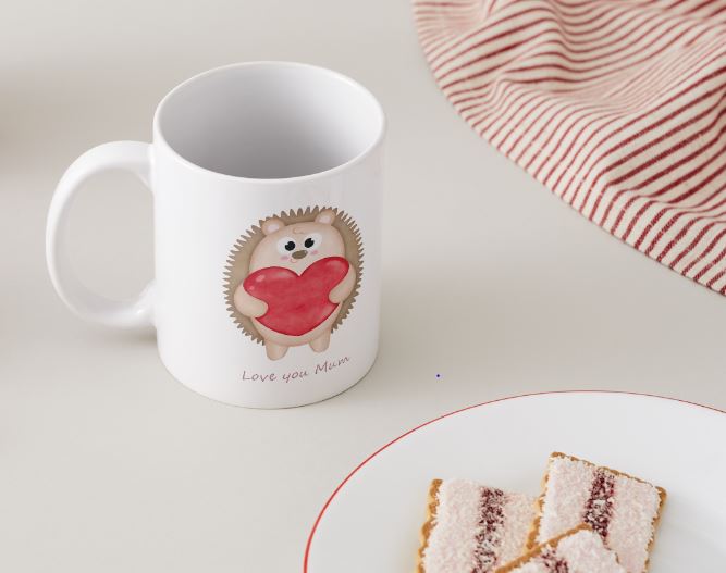 Love you Mum - Mothers Day Mug Set - Hedgehog