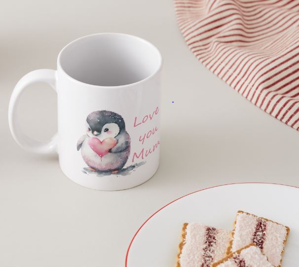 Love you Mum - Mothers Day Mug Set - Penguin 1