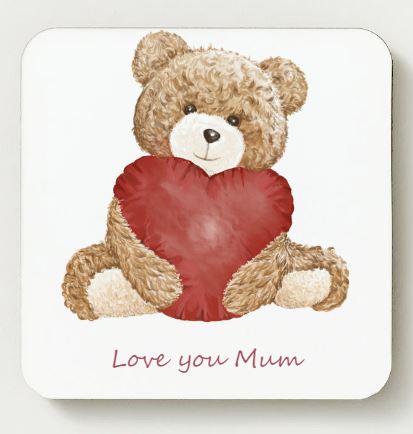 Love you Mum Ceramic Coaster - Bear 7