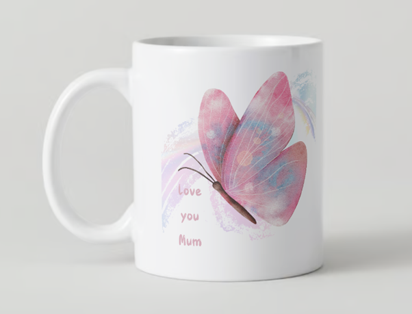 Love you Mum - Mothers Day Mug Set - Butterfly 1