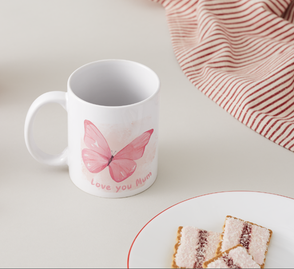 Love you Mum - Mothers Day Mug Set - Butterfly 2