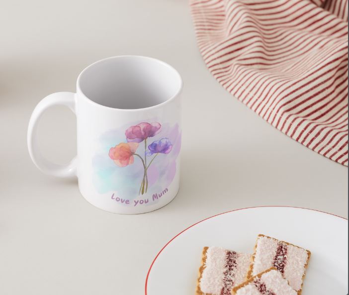 Love you Mum - Mothers Day Mug Set - Flowers 1