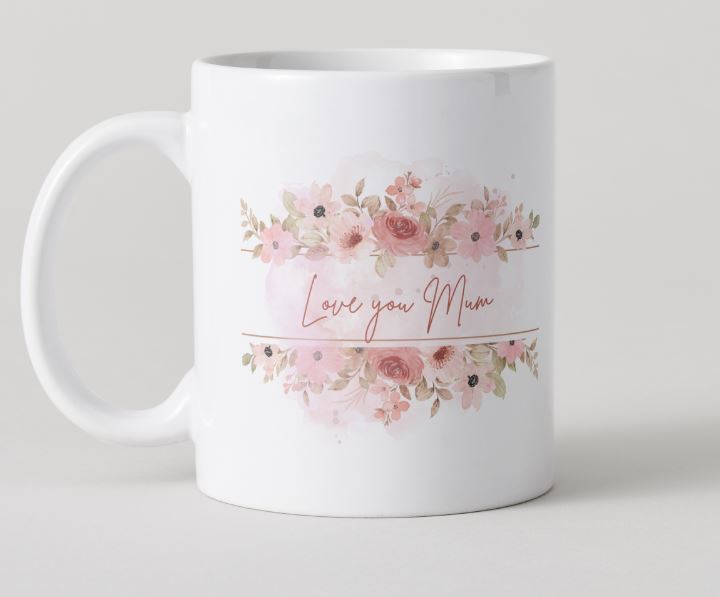 Love you Mum - Mothers Day Mug Set - Flowers 2