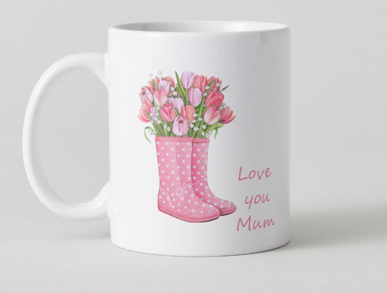 Love you Mum - Mothers Day Mug Set - Wellies 3