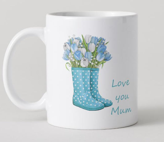 Love you Mum Mug - Wellies 1