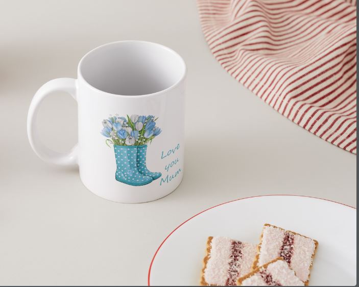 Love you Mum - Mothers Day Mug Set - Wellies 1