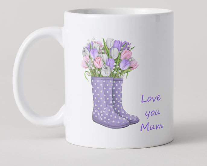 Love you Mum - Mothers Day Mug Set - Wellies 2