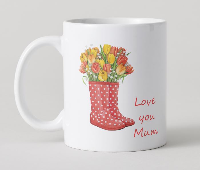 Love you Mum - Mothers Day Mug Set - Wellies 4