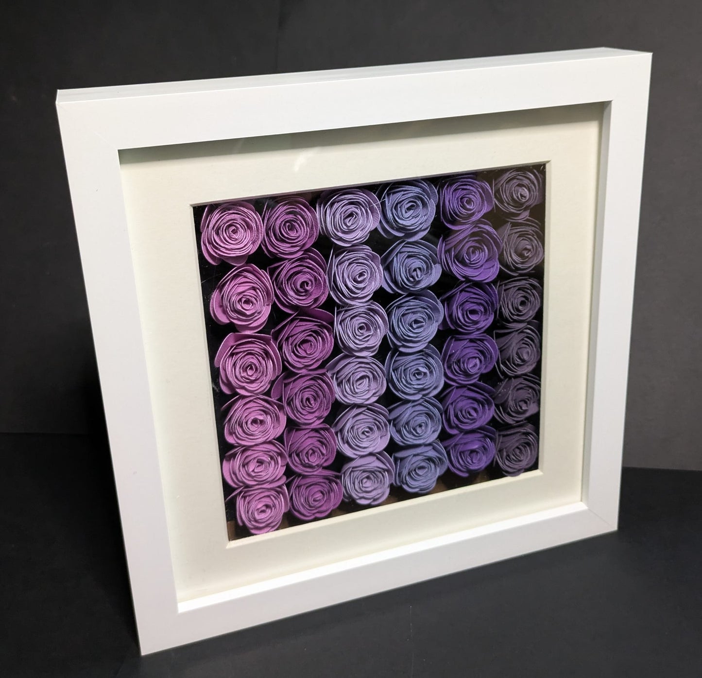 Shadow Box - Purple Roses